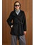 Apolet Detaylı Oversize Kısa Kaban SİYAH 3149 2