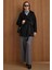 Apolet Detaylı Oversize Kısa Kaban SİYAH 3149 4