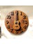 Gitar Müzik Renkli Baskı Desenli Sayılı Hediyelik Ahşap Sessiz Tablo Duvar Saati 1