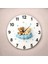 Ayıcık Çocuk Renkli Baskı Desenli Sayılı Hediyelik Ahşap Sessiz Tablo Duvar Saati 2