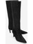 Armelıa Siyah Süet Kadın Kısa Topuklu Çizme 1