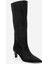 Armelıa Siyah Süet Kadın Kısa Topuklu Çizme 3