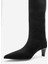 Armelıa Siyah Süet Kadın Kısa Topuklu Çizme 4