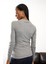 Gri Dik Yaka Uzun Kollu Tişört 17068 6