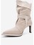 Myra Bej Süet Biyeli Tokalı Kadın Topuklu Bot 4