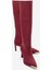 Lexa Bordo Süet Altın Detaylı Sivri Burunlu Kadın Topuklu Çizme 1