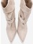 Myra Bej Süet Biyeli Tokalı Kadın Topuklu Bot 2