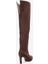 Vody Kahverengi Süet Dizüstü Fermuarlı Kadın Topuklu Çizme 5