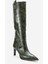 Lunelle Yeşil Baskı Sivri Burunlu Kadın Topuklu Çizme 3