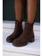 Pascali Kadin Kahve Gercek Deri Süet Lastıklı Bot 4