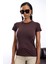Kahverengi Fit Basic Tişört 4