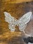 Beyaz Güpür Kelebek Dikiş Giyim Aplike 25X21 cm 1