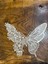 Beyaz Güpür Kelebek Dikiş Giyim Aplike 25X21 cm 3