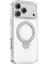 Apple iPhone 17 Pro Max Kılıf Crystal Taşlı 360 Dönen Magsafe Yüzük Standlı Kapak 2