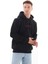 Unisex Nakışlı Siyah Kapüşonlu Sweatshirt (Nakışlı) Kanguru cep detaylı kız erkek çiftler tercih edebilir 4