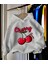 Punıx Kıds Özel Üretim Cherry Baskılı Kapüşonlu %100 Pamuk Kışlık Kız Çocuk Oversize Sweatshırt 1
