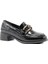 Miss Park Moda 161 K1014 Loafer Siyah Rugan Kadın Günlük Ayakkabı 2