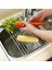Evye Üstü Katlanır Nihale Paslanmaz Çelik Pratik Sebze Meyve Bulaşık Kurutma Süzgeci 1