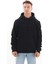 Unisex Nakışlı Siyah Kapüşonlu Sweatshirt (Nakış Lacivert Renk) 3