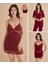 Kadın Bordo Gecelik&sabahlık&şortlu Takım&pijama Takımı 6'lı Penye Gelin Çeyizlik Set W.5D.U4K.CH8.S 1