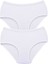 2 Adet Tutku Kadın Yüksek Bel Bato Kalın Lastik Külot Beyaz 1