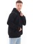Unisex Nakışlı Siyah Kapüşonlu Sweatshirt (Nakış Siyah Renk) Kanguru Cep Detaylı Hem Erkek Hem De Kadın Için Dizayn Edilmiştir 9