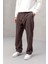Wilder Yumuşak Modal Kumaş Rahat Kalıp Pileli Erkek Pantolon - Kahve 4