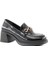 Miss Park Moda 386 K1464 Loafer Siyah Rugan Kadın Günlük Ayakkabı 2