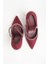 255017 Taşlı Stiletto Bordo Süet 5