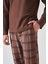Erkek Pamuklu Uzun Kollu Ekose Desenli Pijama Takımı 5