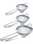 Metal 3 Lü Süzgeç Seti-Paslanmaz Tel Süzgeç - Çay Süzgeci (5 Cm- 7 Cm- 8 Cm) Bitki Süzgeci 5