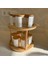 Cam 12'li Bambu Kapaklı Döner Standlı Baharat Takımı 251 - 299 ml 13 3