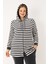 Çizgili Kapüşonlu Fermuarlı Cepli Uzun Kollu Alt-Üst Eşofman Takımı 3