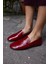 Valenta Kadın Bordo Rugan Gercek Deri Loafer Ayakkabi 8
