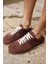 Tores Kadın Kahverengi Gercek Suet Bagcıklı Sneaker 5
