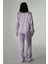 Saten Fuşya-Mavi Renkli Kadın Pijama Takımı 4