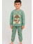 Yeşil Ayıcık 4-5-6 Yaş Çocuk Alt Üst Takım Pijama Takım 1