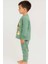 Yeşil Ayıcık 4-5-6 Yaş Çocuk Alt Üst Takım Pijama Takım 2