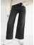 Kız Çocuk Koyu Mavi Mid Rise Wide Leg Jean Pantolon 1