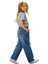 Kız Çocuk Wide Baggy Fit Geniş Paça Jean Pantolon 3