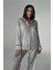 Saten Gri Kadın Pijama Takımı 4