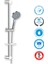 | Valtemo Fonksiyonlu Krom Sürgülü Duş Seti - Kireç Tutmayan Tpe Silikon Başlık 4