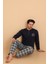 Flk 7014 Interlok Kışlık Ekose Pijamalı Erkek Pijama Takımı 2