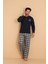 Flk 7014 Interlok Kışlık Ekose Pijamalı Erkek Pijama Takımı 5