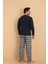 Flk 7014 Interlok Kışlık Ekose Pijamalı Erkek Pijama Takımı 6