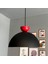Yimpi Siyah Avize Kırmızı Şapka Tekli Sarkıt Salon Kuaför Cafe Dekoratif Aydınlatma Pastane 4