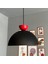 Yimpi Siyah Avize Kırmızı Şapka Tekli Sarkıt Salon Kuaför Cafe Dekoratif Aydınlatma Pastane 5