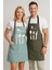 Kumaş Mutfak Önlüğü Seti 2'li Leke Tutmaz Su Itici %65 Pamuk %35 Polyester Chef Taster Önlük 1