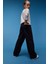 Kız Çocuk Koyu Mavi Mid Rise Wide Leg Jean Pantolon 2