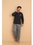 Flk 7014 Interlok Kışlık Ekose Pijamalı Erkek Pijama Takımı 1